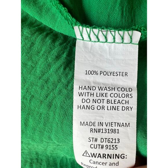 Good Days Only Green Short Sleeve Blouse Large - Picture 7 of 7
